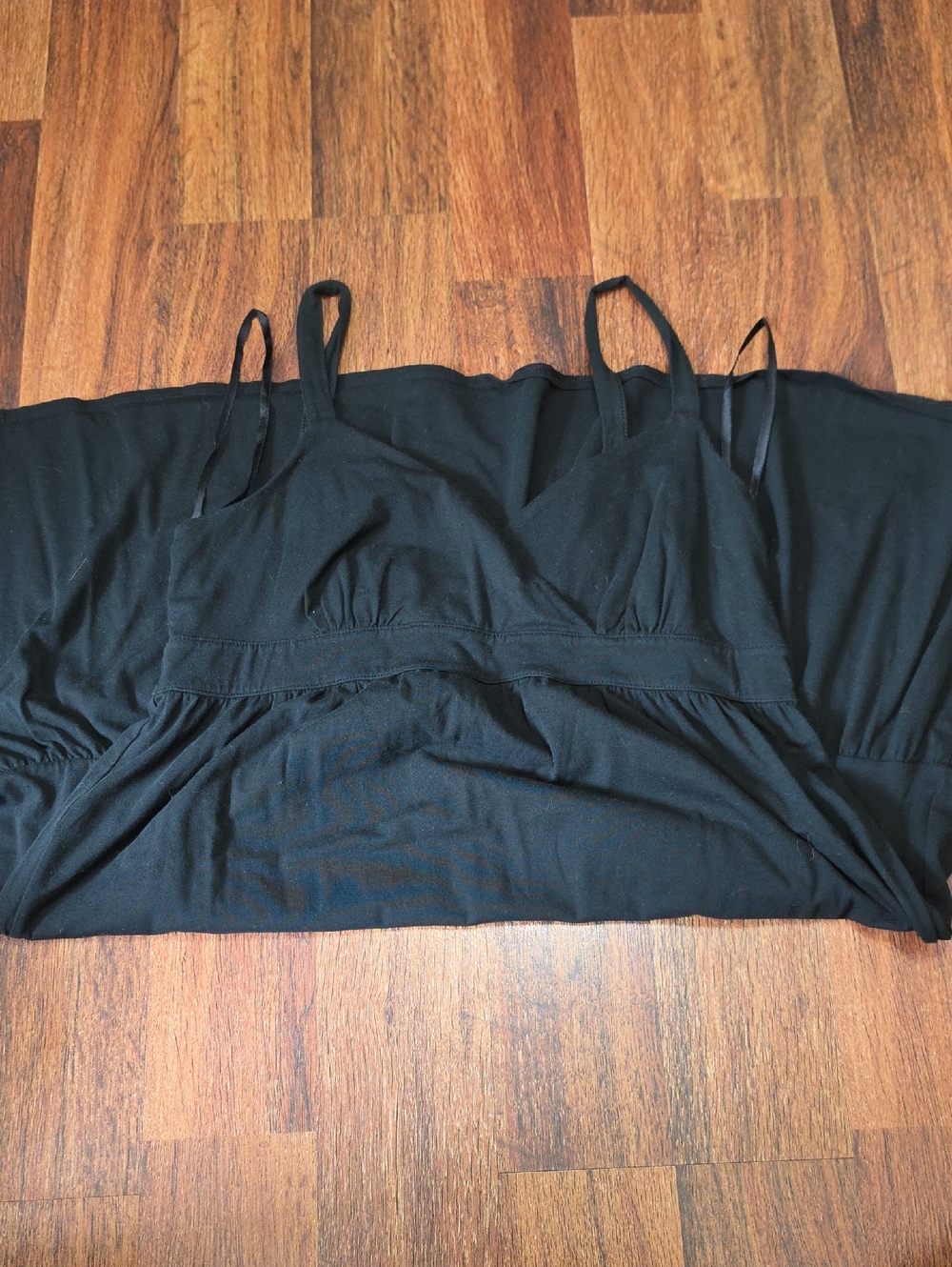 LOFT Black Spaghetti Strap Maxi Dress